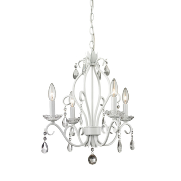Z-Lite Princess 4-Light Chandelier - 120V - Matte White