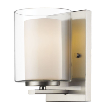 Z-Lite Willow 1-Light Wall Sconce - 120V - Brushed Nickel