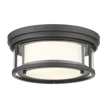 Z-Lite Willow 2-Light Flush Mount - 120V - Bronze