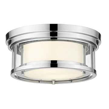 Z-Lite Willow 2-Light Flush Mount - 120V - Chrome