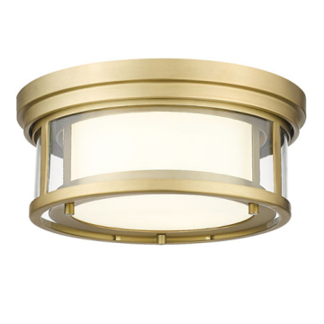 Z-Lite Willow 2-Light Flush Mount - 120V - Olde Brass