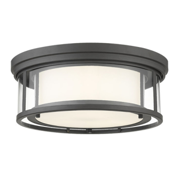 Z-Lite Willow 16" 3-Light Flush Mount - 120V - Bronze
