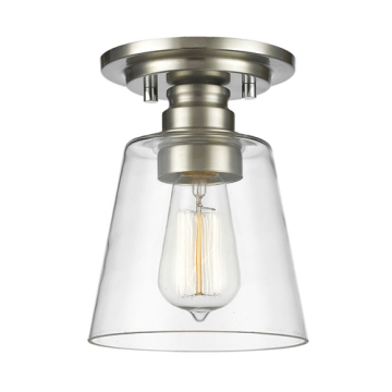 Z-Lite Annora 1-Light Flush Mount - 120V - Brushed Nickel