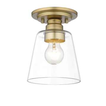 Z-Lite Annora 1-Light Flush Mount - 120V - Olde Brass