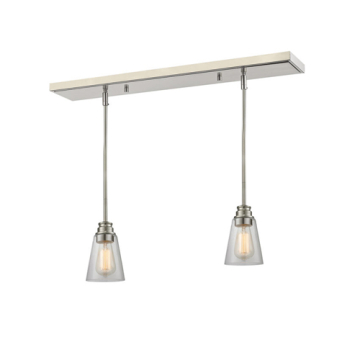 Z-Lite Annora 6" 2-Light Linear Chandelier - 120V - Brushed Nickel