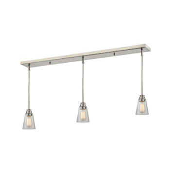 Z-Lite Annora 6" 3-Light Linear Chandelier - 120V - Brushed Nickel