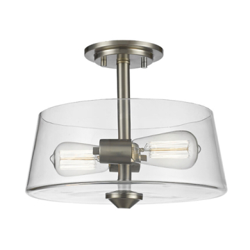 Z-Lite Annora 2-Light Semi-Flush Mount - 120V - Brushed Nickel