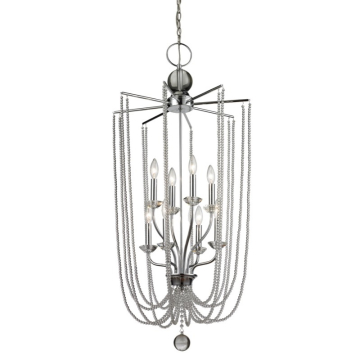 Z-Lite Serenade 21" 8-Light Chandelier - 120V - Chrome