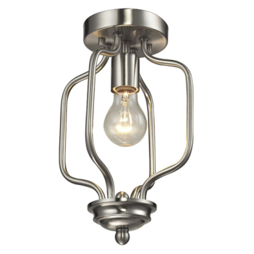 Z-Lite Cardinal 1-Light Flush Mount - 120V - Brushed Nickel