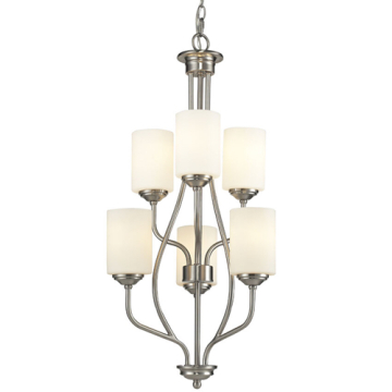 Z-Lite Cardinal 6-Light Chandelier - 120V - Brushed Nickel