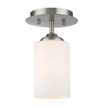 Z-Lite Bordeaux 1-Light Flush Mount - 120V - Brushed Nickel