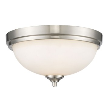 Z-Lite Bordeaux 2-Light Flush Mount - 120V - Brushed Nickel