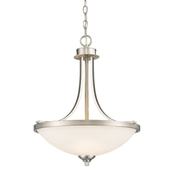 Z-Lite Bordeaux 3-Light Pendant - 120V - Brushed Nickel