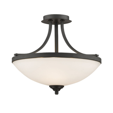 Z-Lite Bordeaux 3-Light Semi-Flush Mount - 120V - Bronze