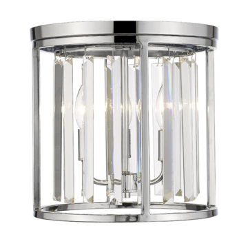 Z-Lite 12" 3-Light Flush Mount - 120V - Chrome