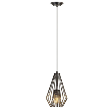 Z-Lite Quintus 9" 1-Light Pendant - 120V - Plated Bronze