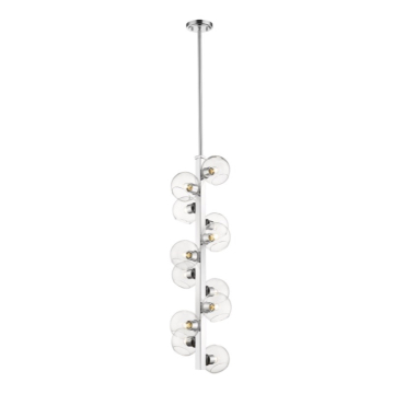 Z-Lite Marquee 14" 12-Light Chandelier - 120V - Chrome / Clear