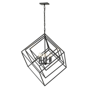 Z-Lite Euclid 6-Light Chandelier - 120V - Matte Black