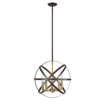 Z-Lite Cavallo 5-Light Pendant - 120V - Hammered Bronze / Olde Brass