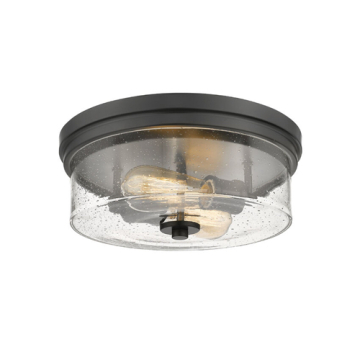 Z-Lite Bohin 2-Light Flush Mount - 120V - Matte Black
