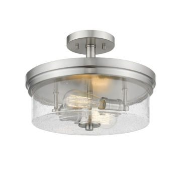 Z-Lite Bohin 2-Light Semi-Flush Mount - 120V - Brushed Nickel 