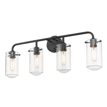 Z-Lite Delaney 4-Light Vanity - 120V - Matte Black