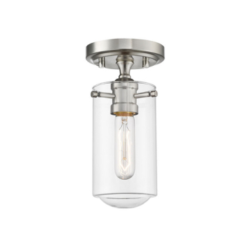 Z-Lite Delaney 1-Light Flush Mount - 120V - Brushed Nickel