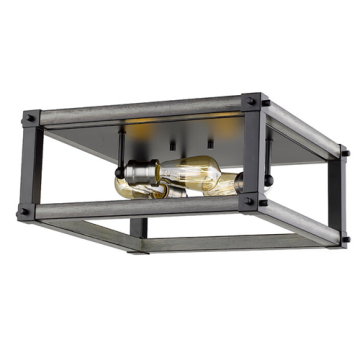Z-Lite Kirkland 3-Light Flush Mount - 120V - Ashen Barnboard