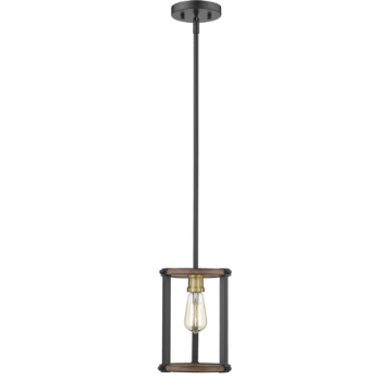 Z-Lite Kirkland 1-Light Pendant - 120V - Rustic Mahogany