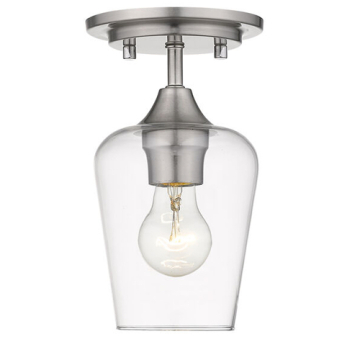 Z-Lite Joliet 1-Light Flush Mount - 120V - Brushed Nickel