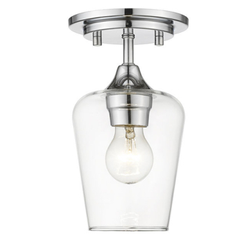 Z-Lite Joliet 1-Light Flush Mount - 120V - Chrome