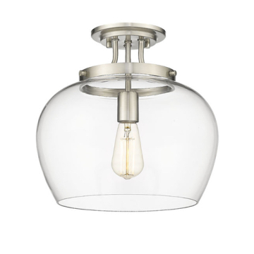Z-Lite Joliet 1-Light Semi-Flush Mount - 120V - Brushed Nickel