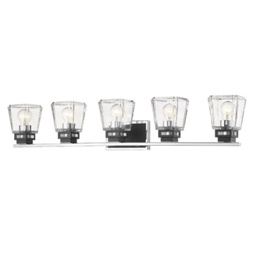 Z-Lite Jackson 5-Light Vanity - 120V - Chrome / Matte Black