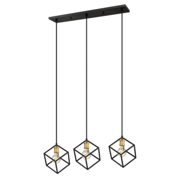 Z-Lite Vertical 3-Light Linear Chandelier - 120V - Bronze / Olde Brass