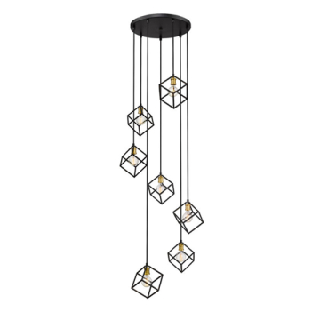 Z-Lite Vertical 7-Light Chandelier - 120V - Bronze / Olde Brass