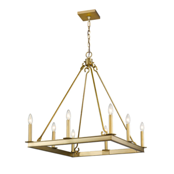 Z-Lite Barclay 8-Light Chandelier - 120V - Olde Brass