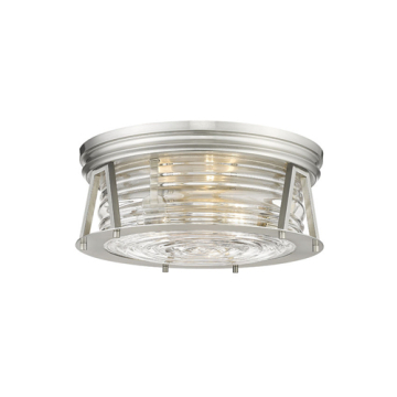 Z-Lite Cape Harbor 3-Light Flush Mount - 120V - Brushed Nickel
