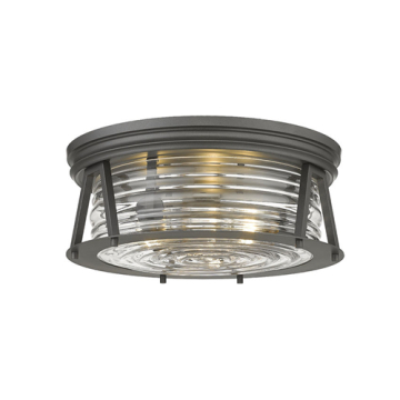 Z-Lite Cape Harbor 3-Light Flush Mount - 120V - Bronze