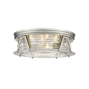 Z-Lite Cape Harbor 4-Light Flush Mount - 120V - Brushed Nickel