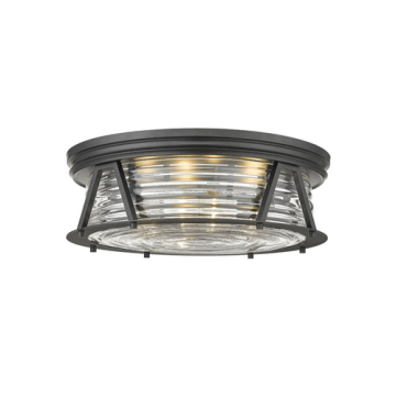 Z-Lite Cape Harbor 4-Light Flush Mount - 120V - Matte Black