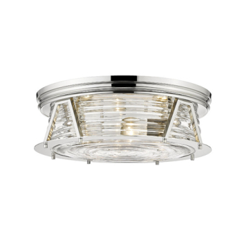 Z-Lite Cape Harbor 4-Light Flush Mount - 120V - Polished Nickel