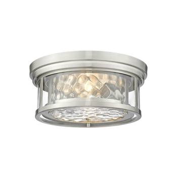Z-Lite Clarion 2-Light Flush Mount - 120V - Brushed Nickel