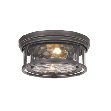 Z-Lite Clarion 2-Light Flush Mount - 120V - Bronze