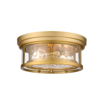 Z-Lite Clarion 2-Light Flush Mount - 120V - Olde Brass