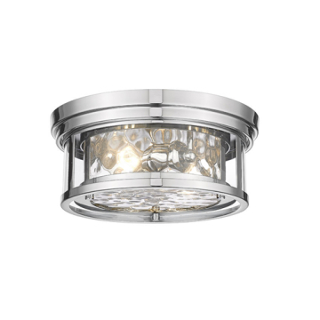 Z-Lite Clarion 2-Light Flush Mount - 120V - Polished Nickel