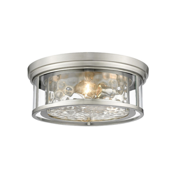 Z-Lite Clarion 3-Light Flush Mount - 120V - Brushed Nickel