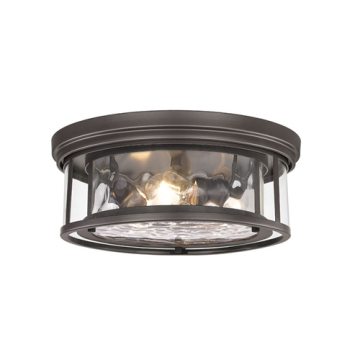 Z-Lite Clarion 3-Light Flush Mount - 120V - Bronze