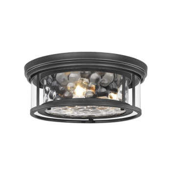 Z-Lite Clarion 3-Light Flush Mount - 120V - Matte Black