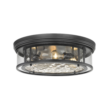 Z-Lite Clarion 4-Light Flush Mount - 120V - Matte Black
