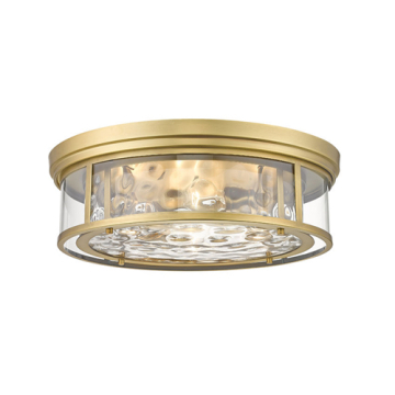 Z-Lite Clarion 4-Light Flush Mount - 120V - Rubbed Brass